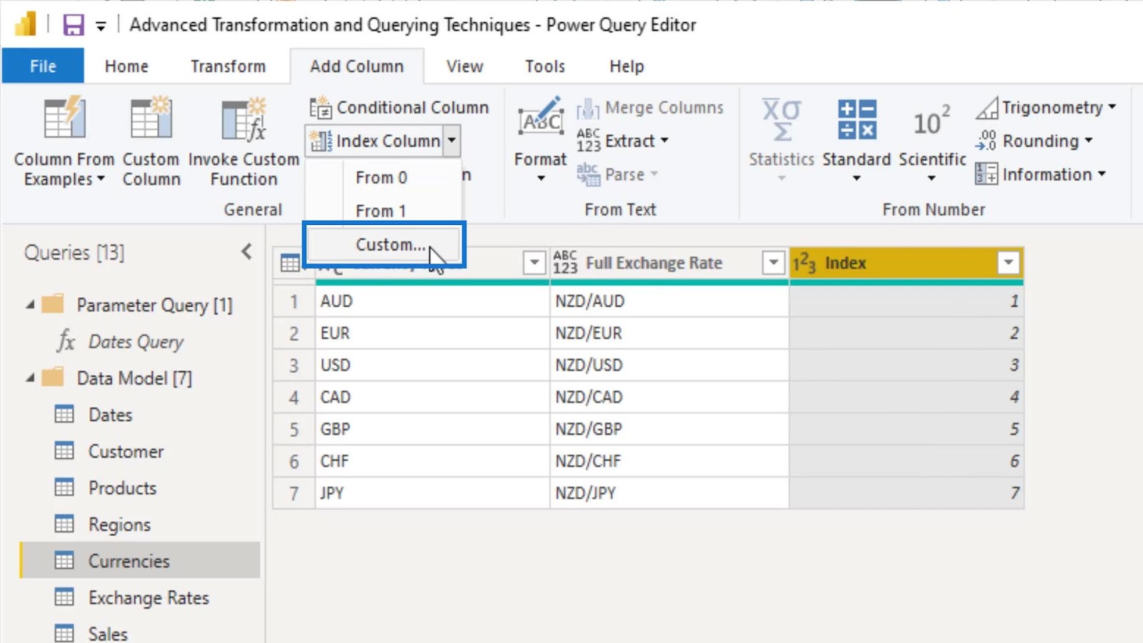 custom columns in Power BI