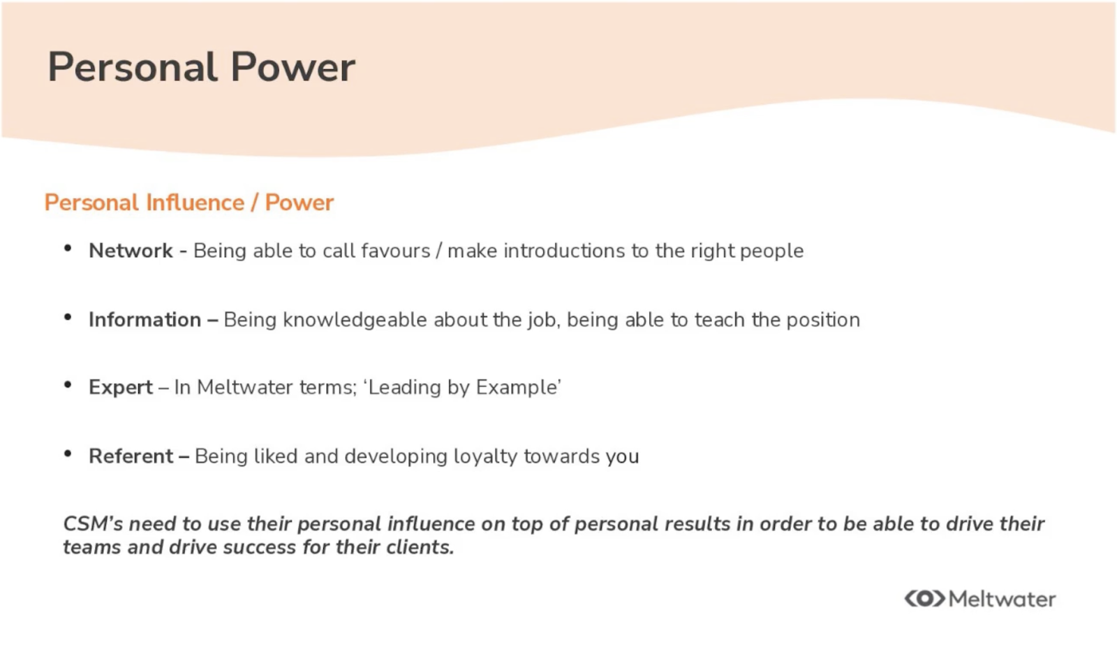 Personal influence/power