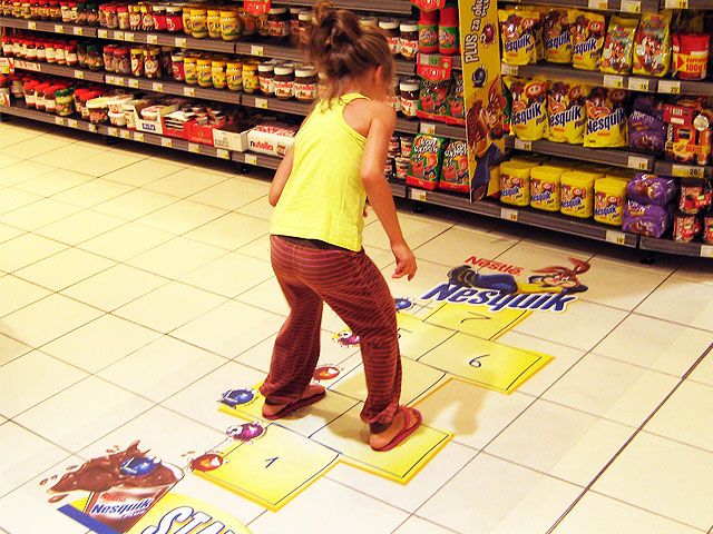Types of POS materials - floor graphics