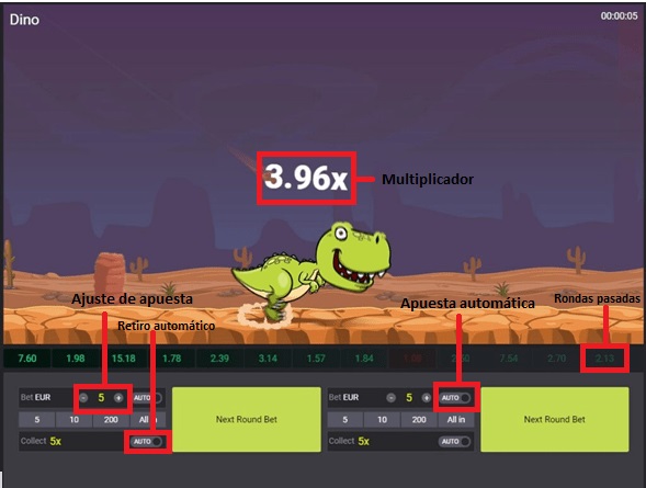 Juego de Dino Mystake