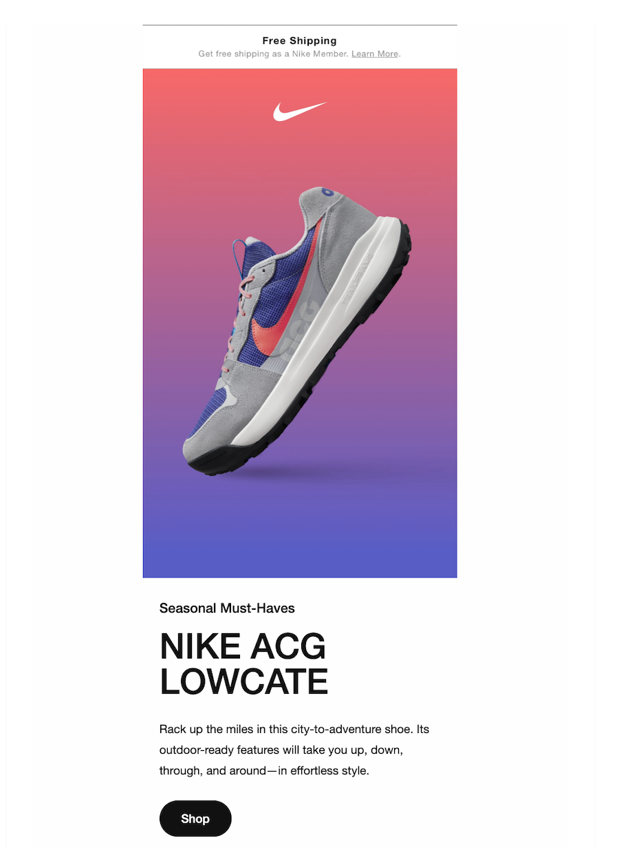 Nike Email Design