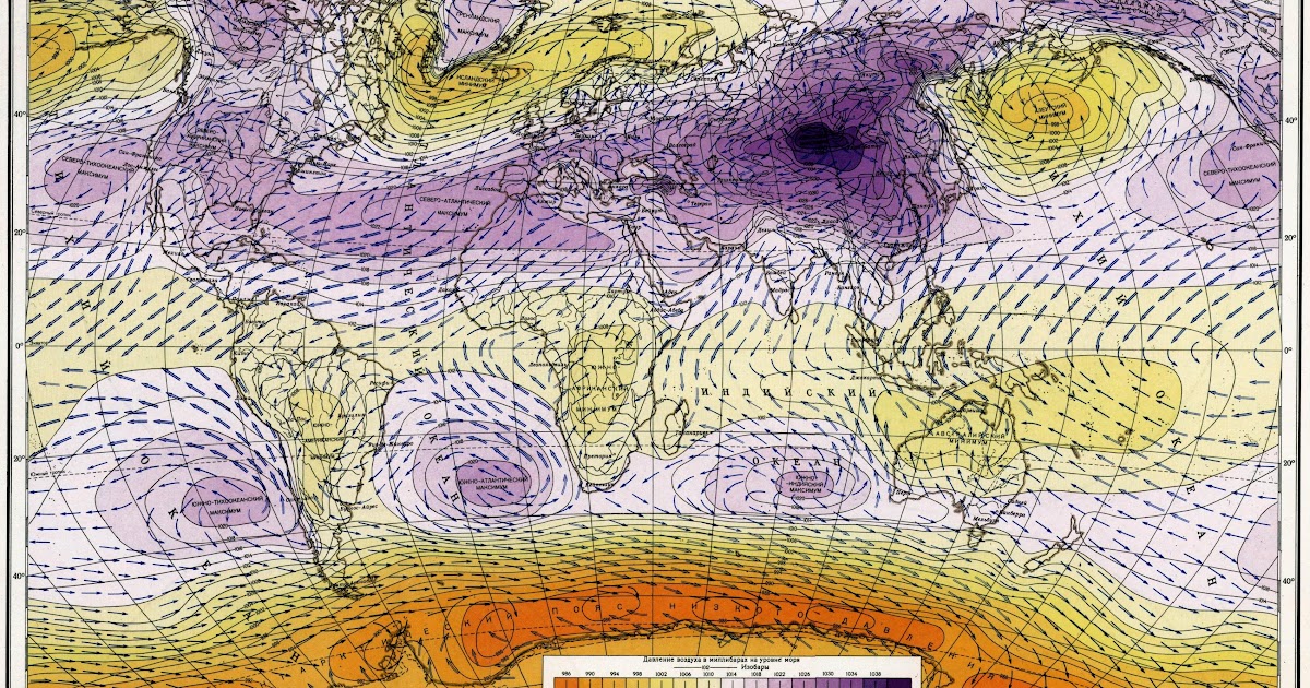 Потоки ветра карта мира