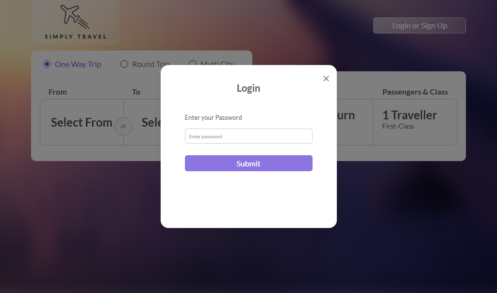  Let the Login page load to enter the password