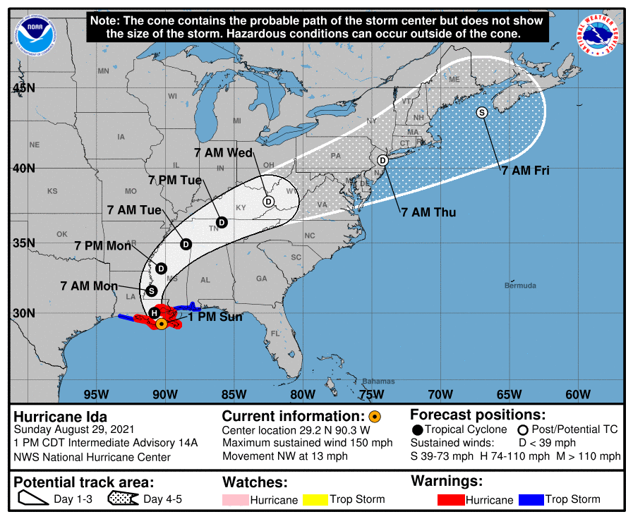 The US East Coast is under a tropical storm warning with landfall