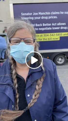 Video still from seniors rally