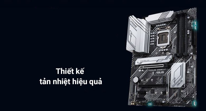 Bo mạch chính/ Mainboard ASUS PRIME Z590-P/CSM | Thiết kế tản nhiệt hiệu quả