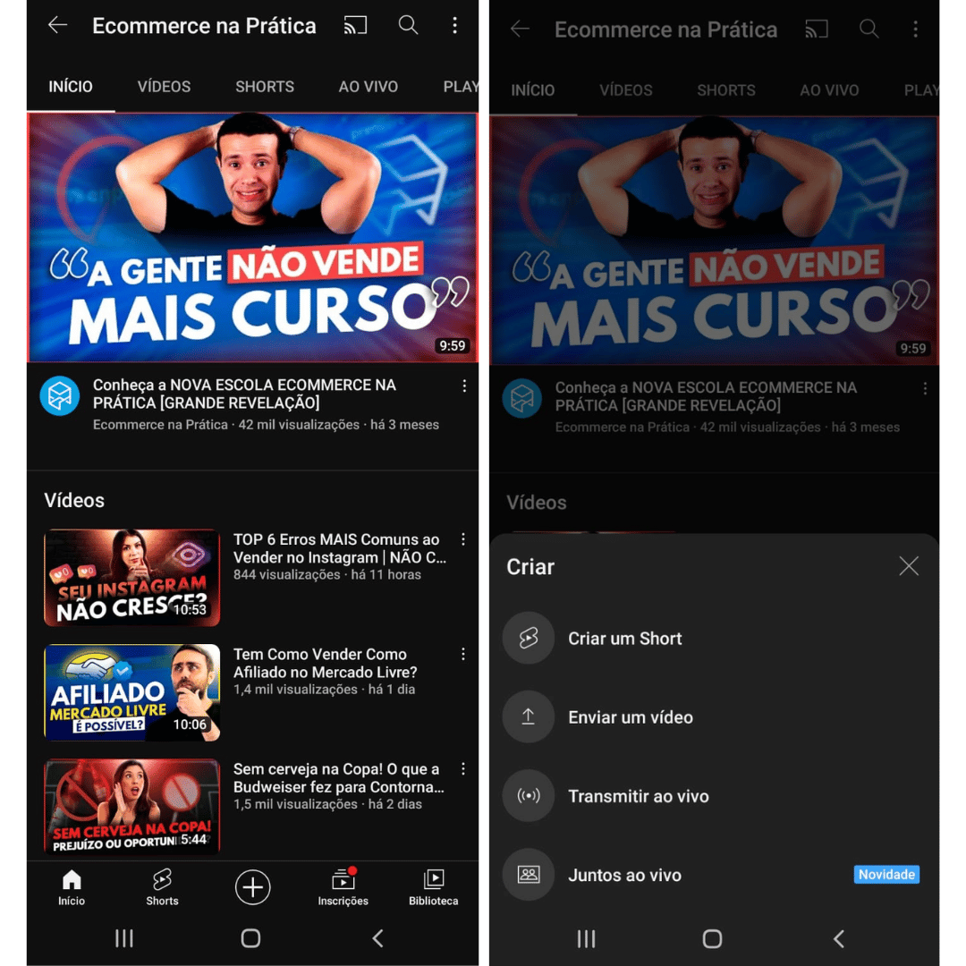 Como postar Shorts no YouTube?