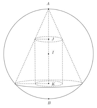 <p> Trong không gian (Oxyz) cho hai điểm (Aleft( {1;2;3} right)) (,Bleft( {4;2;3} right)) và mặt cầu ((S)) có bán kính R luôn tiếp xúc với ba mặt phẳng tọa độ và đoạn thẳng (AB) luôn nằm trong mặt cầu ((S)). Khi thể tích khối trụ đạt giá trị lớn nhất thì (left( beta  right)) đi qua điểm nào sau đây?</p> 1
