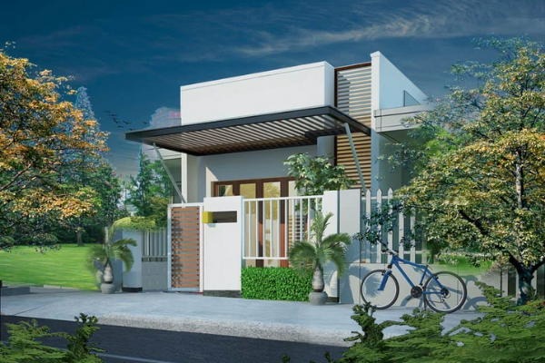 Nhà ống 1 tầng mái bằng