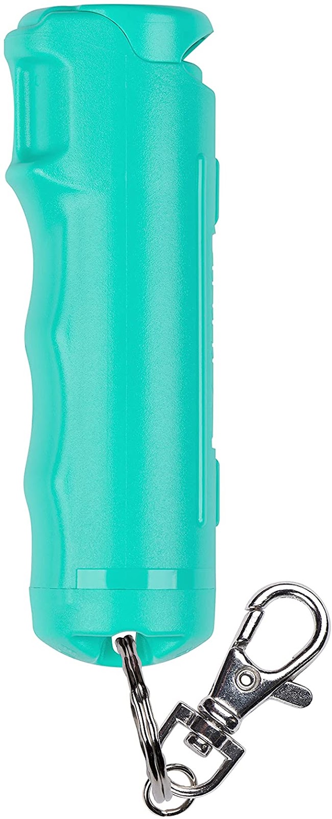 SABRE Pepper Gel with Finger Grip and Snap Clip, 12-Foot (4 Meter) Range, UV Marking Dye, Ergonomic Finger Grip, Flip Top Safety, Supports RAINN, Mint Green