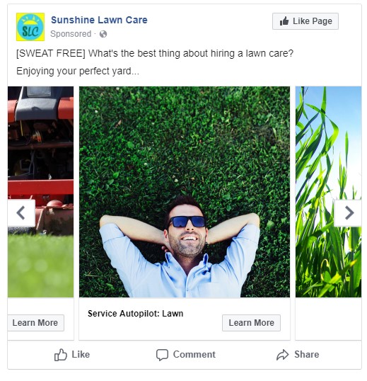 CarouselLandscapingAdFacebookLawnCare