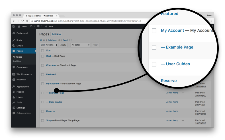 Add new account pages