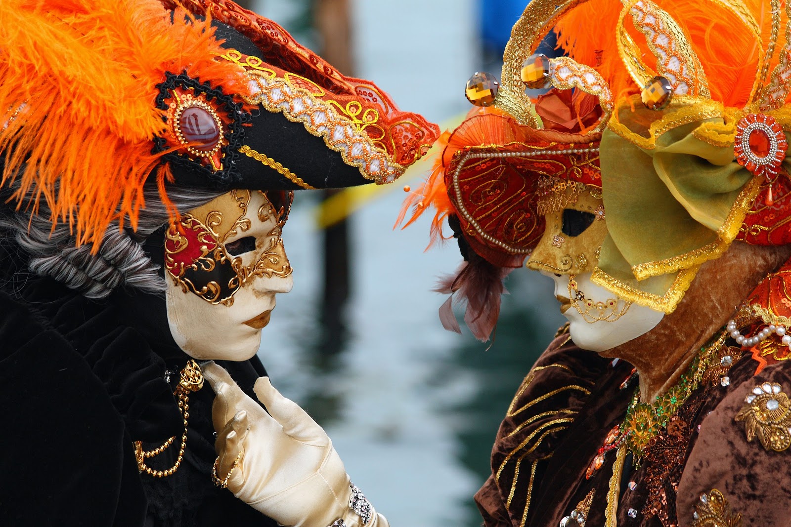 History of Venetian Carnival Masks The Venetian carnival tradition is most famous for its distinctive masks. Wikimedia Commons.