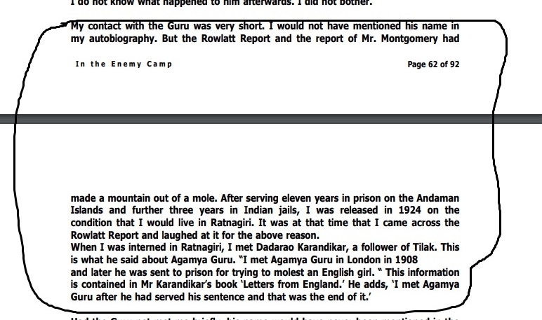 Actor Mona Ambegaonkar's claim that VD Savarkar was first convicted in 1908 for the attempted rape of an English woman, Margaret Lawrence, was found to be false.