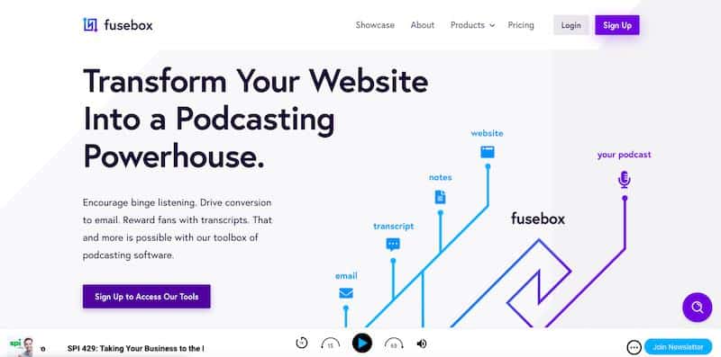 FuseBox : puissant lecteur et éditeur de podcast