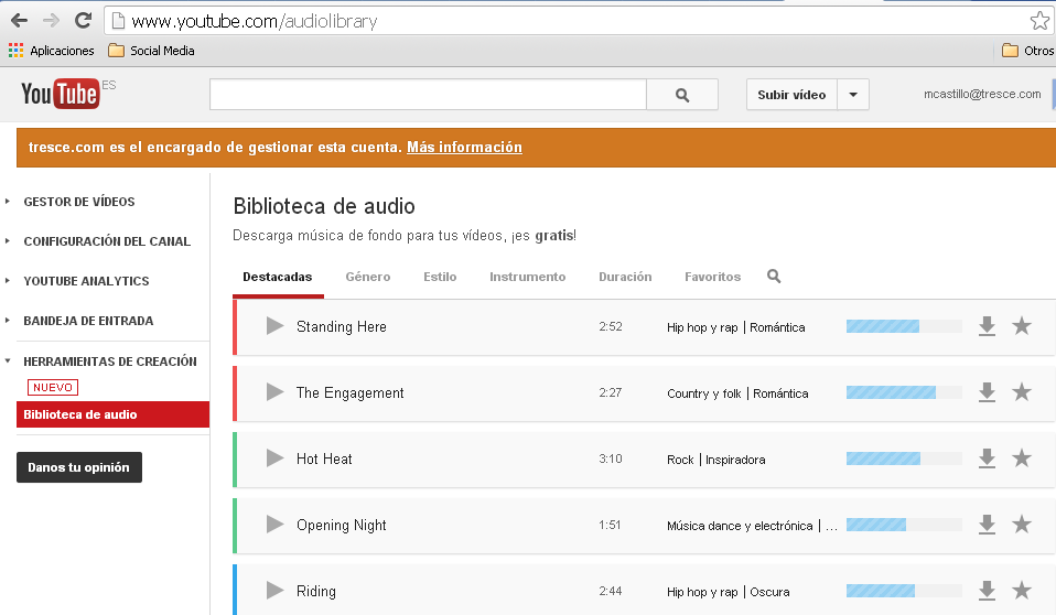 Pon música a tus videos: Youtube permite descargar música libre de ...