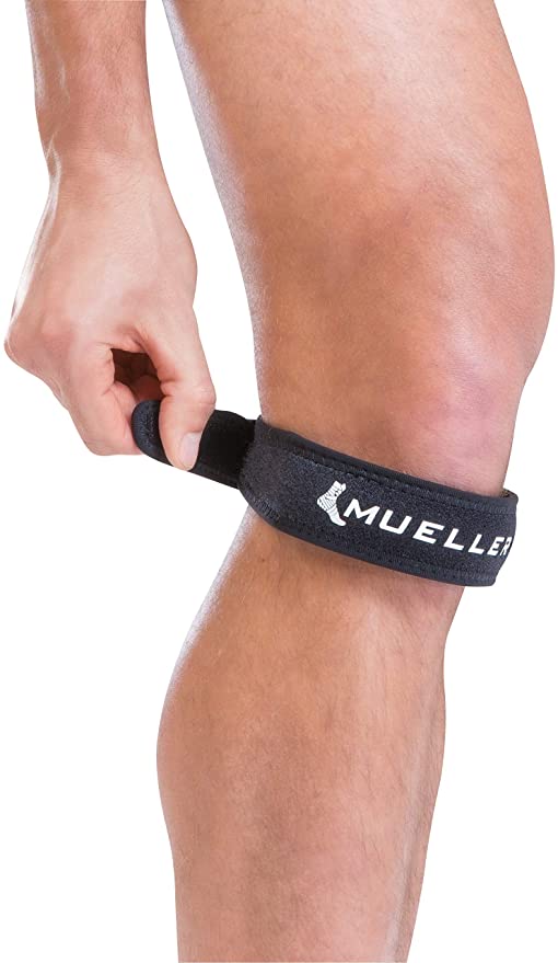 Mueller Jumper's Knee Strap, Black, One Size Fits Most | Single Strap Knee Brace