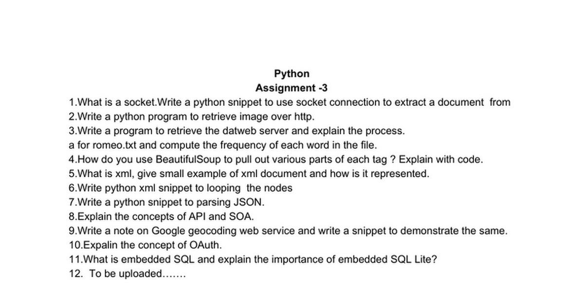 python assignment 3.3
