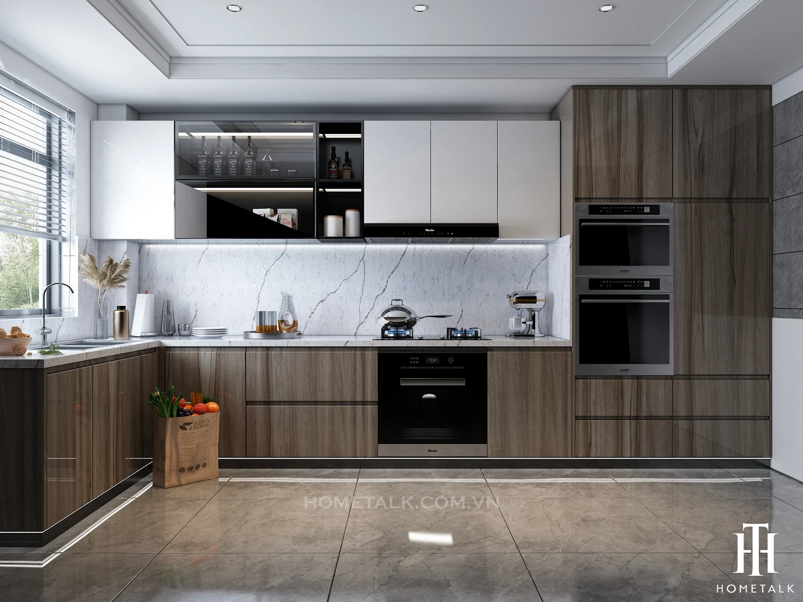 thiết kế nội thất phòng bếp thông minh