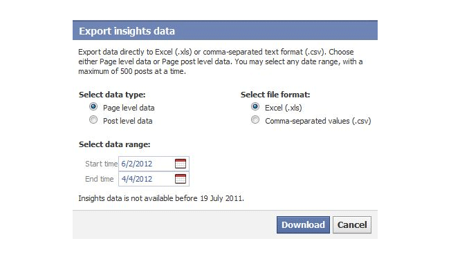 Trích xuất dữ liệu của facebook insight