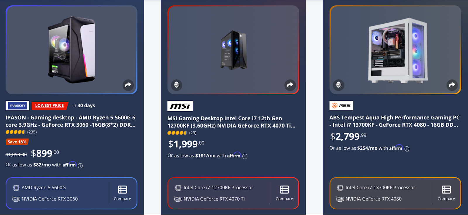 You can find plenty of pre-built gaming pc options