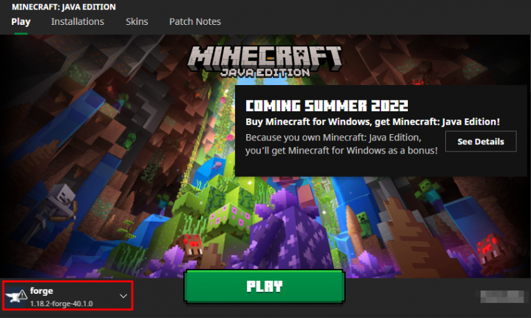 Minecraft Launcher mostra botão Jogar demo em vez de Jogar - Microsoft  Community