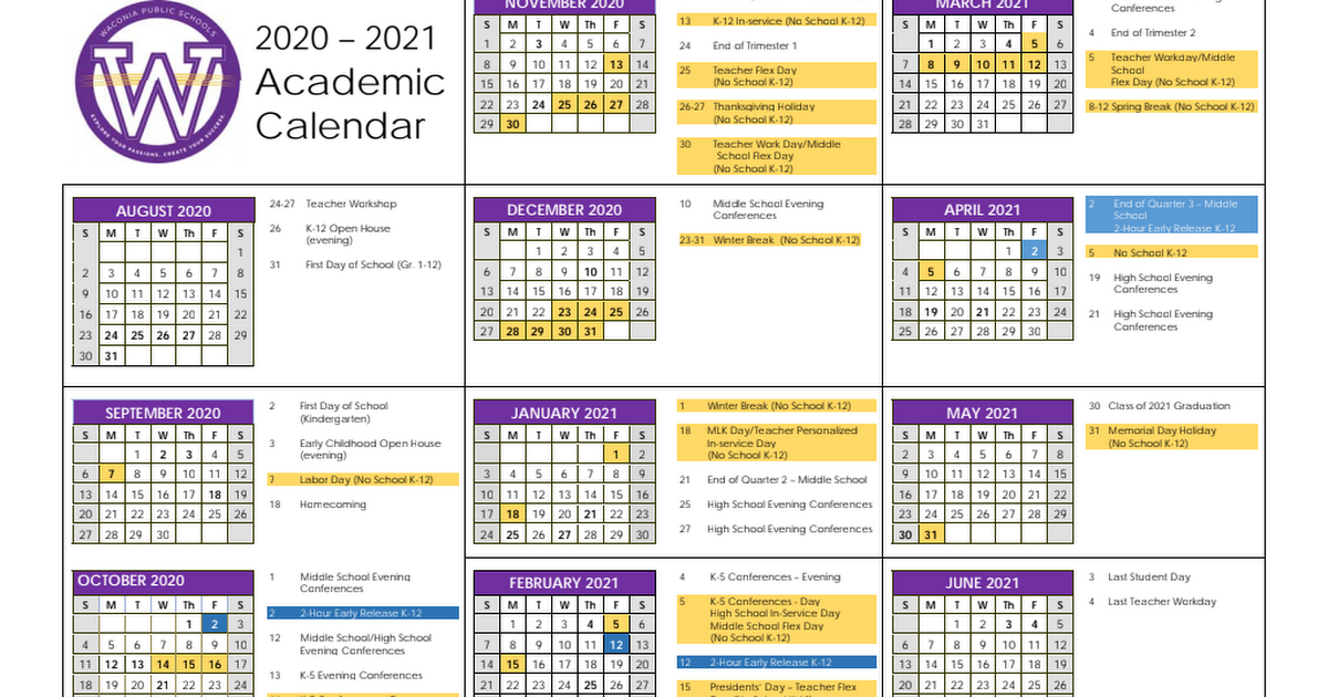 2021 Academic Calendar.pdf Google Drive