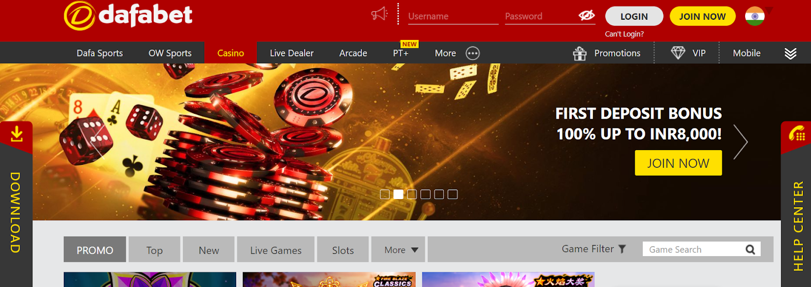 Dafabet Casino - Play Online Casino Games!