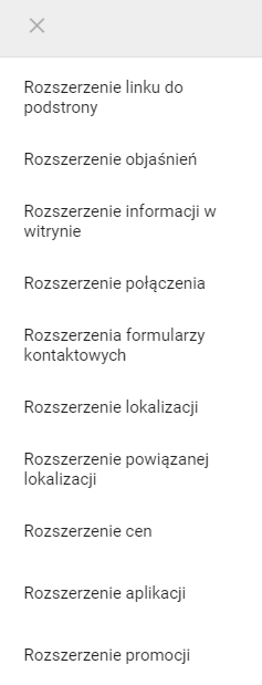 rozszerzanie reklam goole