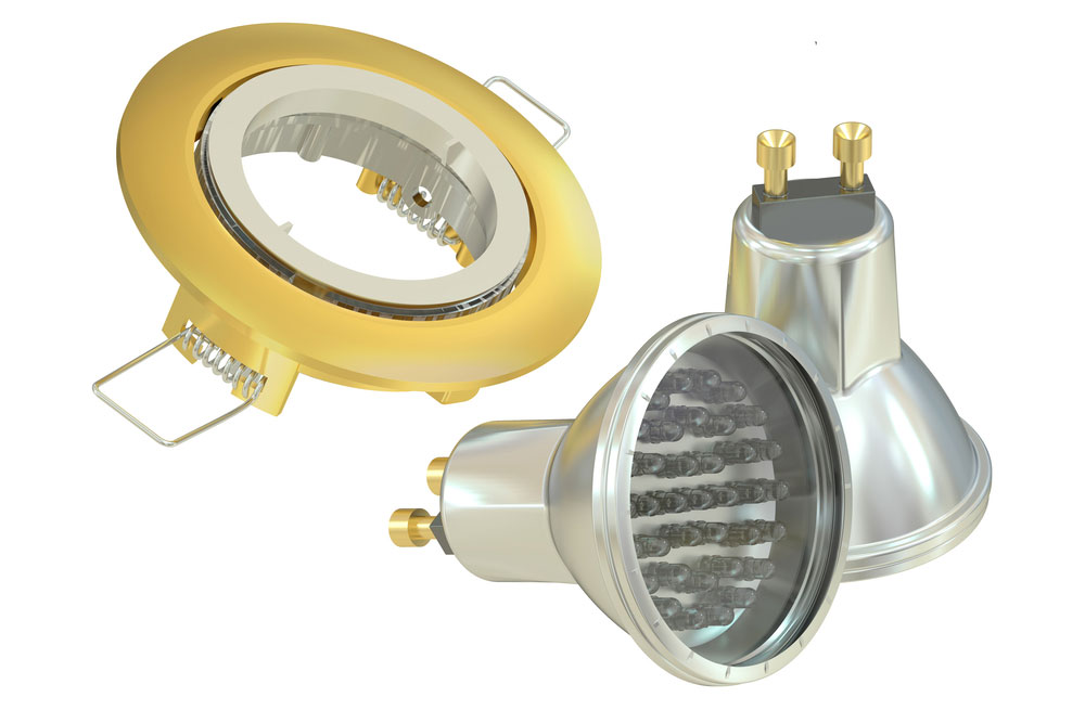 long life Recessed light with LED (Light Emitting Diode) lamps