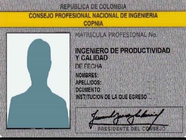 Resultado de imagen para matricula profesional ingeniero