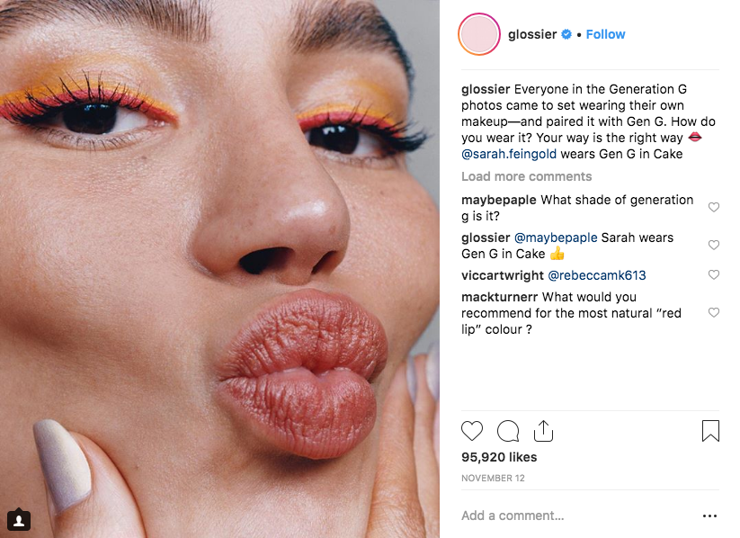 Glossier Ecommerce Influencer Marketing Campaigns Examples