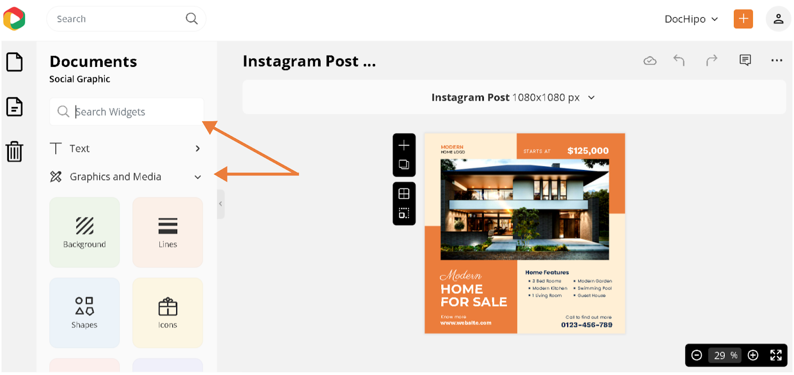 customize real estate Instagram post template 