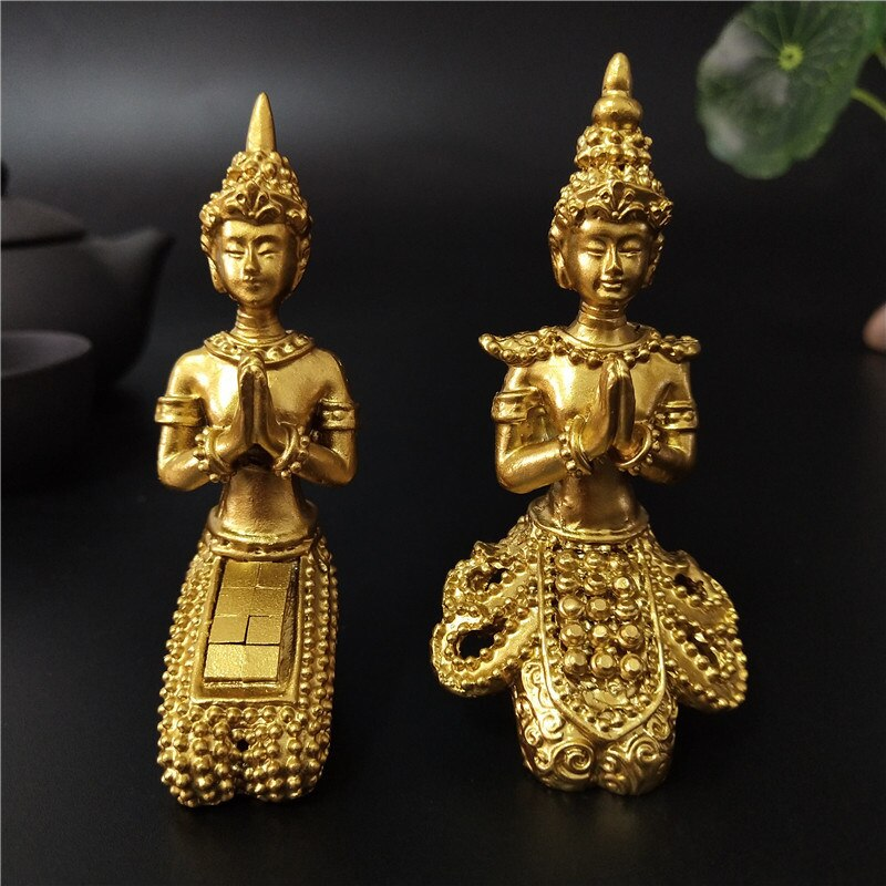 Mini Golden Meditation Buddha Statue