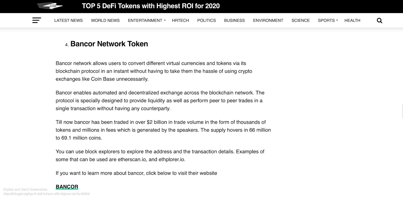 Top 5 Defi Tokens with Highest ROI for 2020