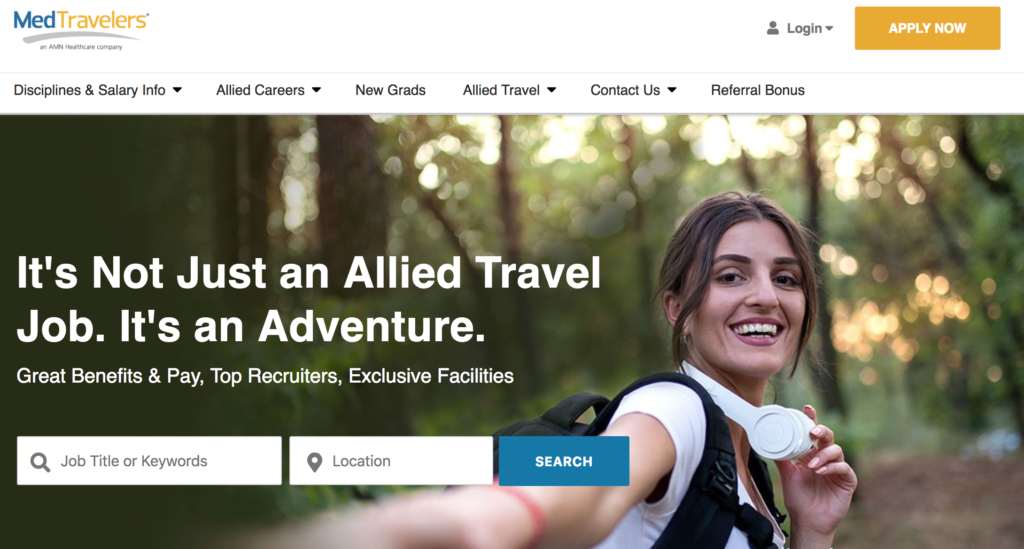 medtravelers travel physical therapy company