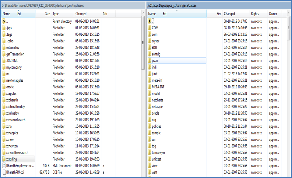 winscp moving OAF page files into apps server