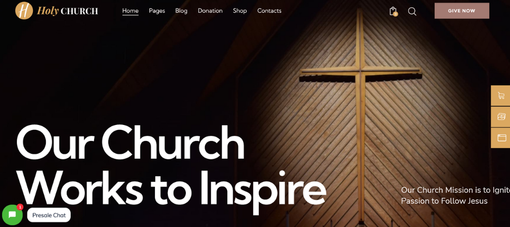 Holy Church Theme for WordPress
