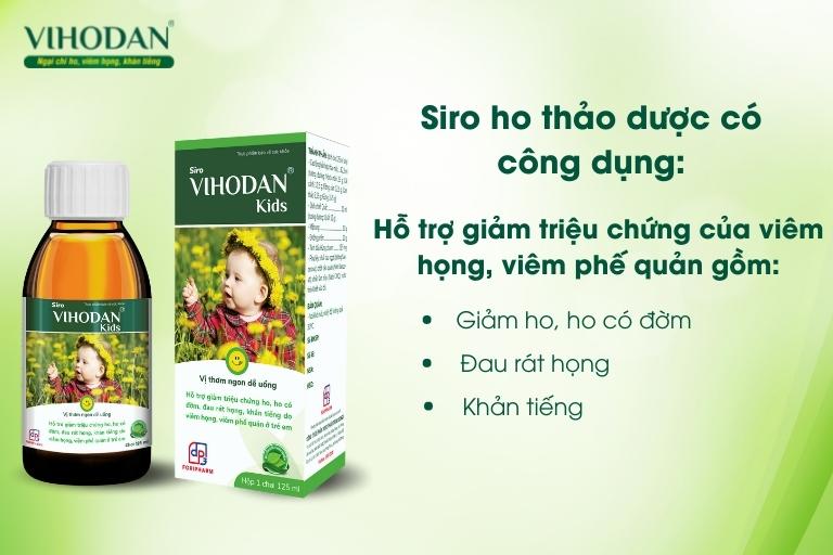 Siro ho thảo dược an toàn cho bé