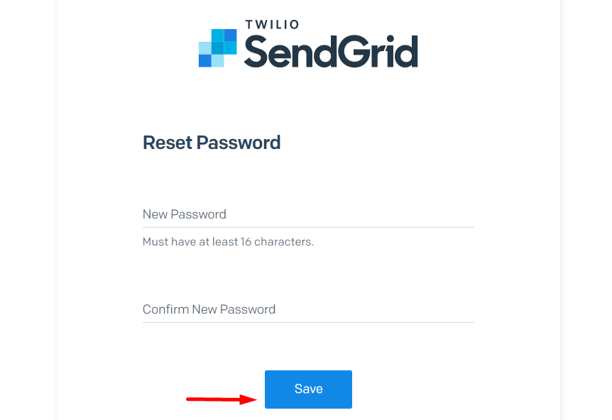 sendgrid pasword reset