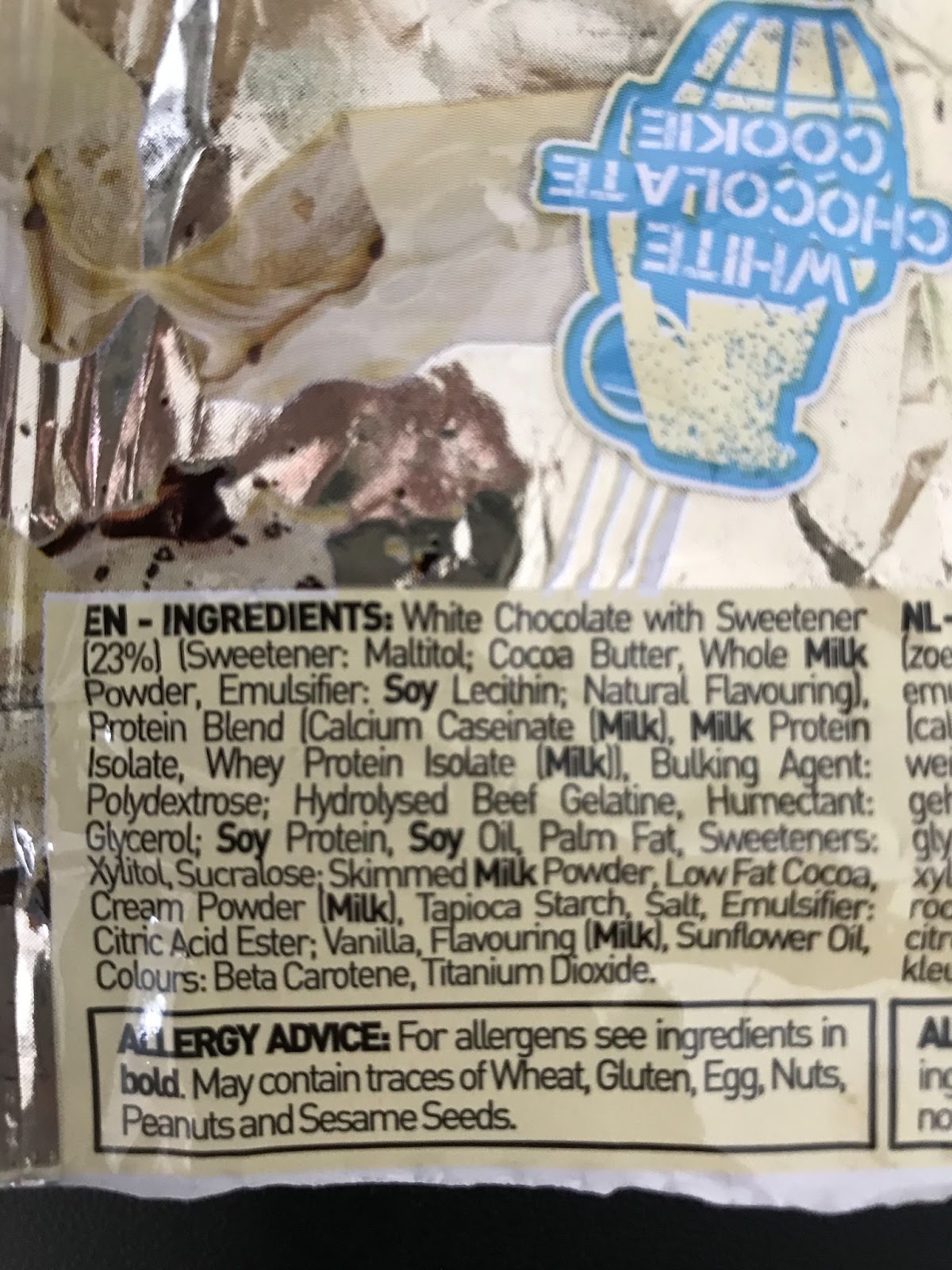 Carb Killa Protein Bar White Chocolate Cookie Ingredients