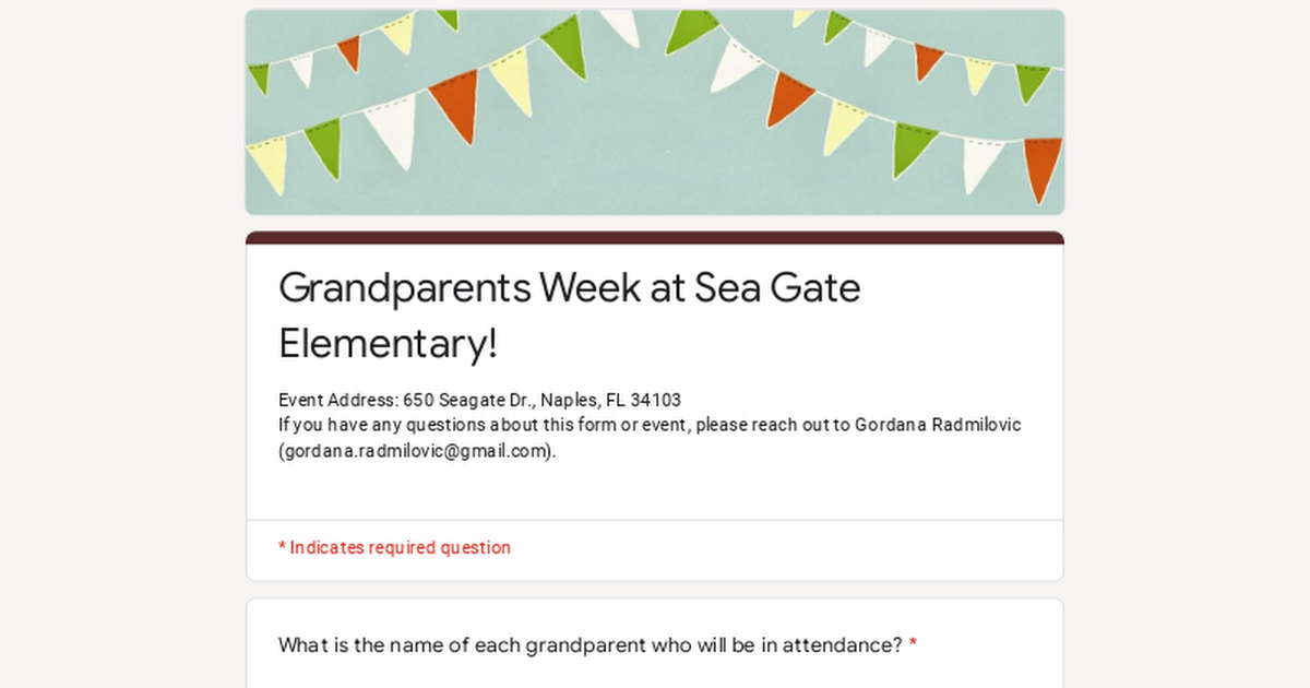 Grandparents Week at Sea Gate Elementary!