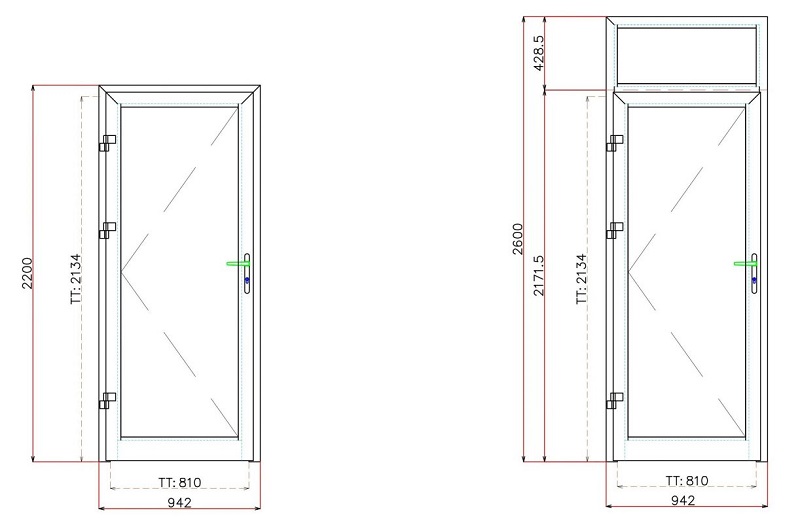Kích thước cửa nhôm 1 cánh chuẩn