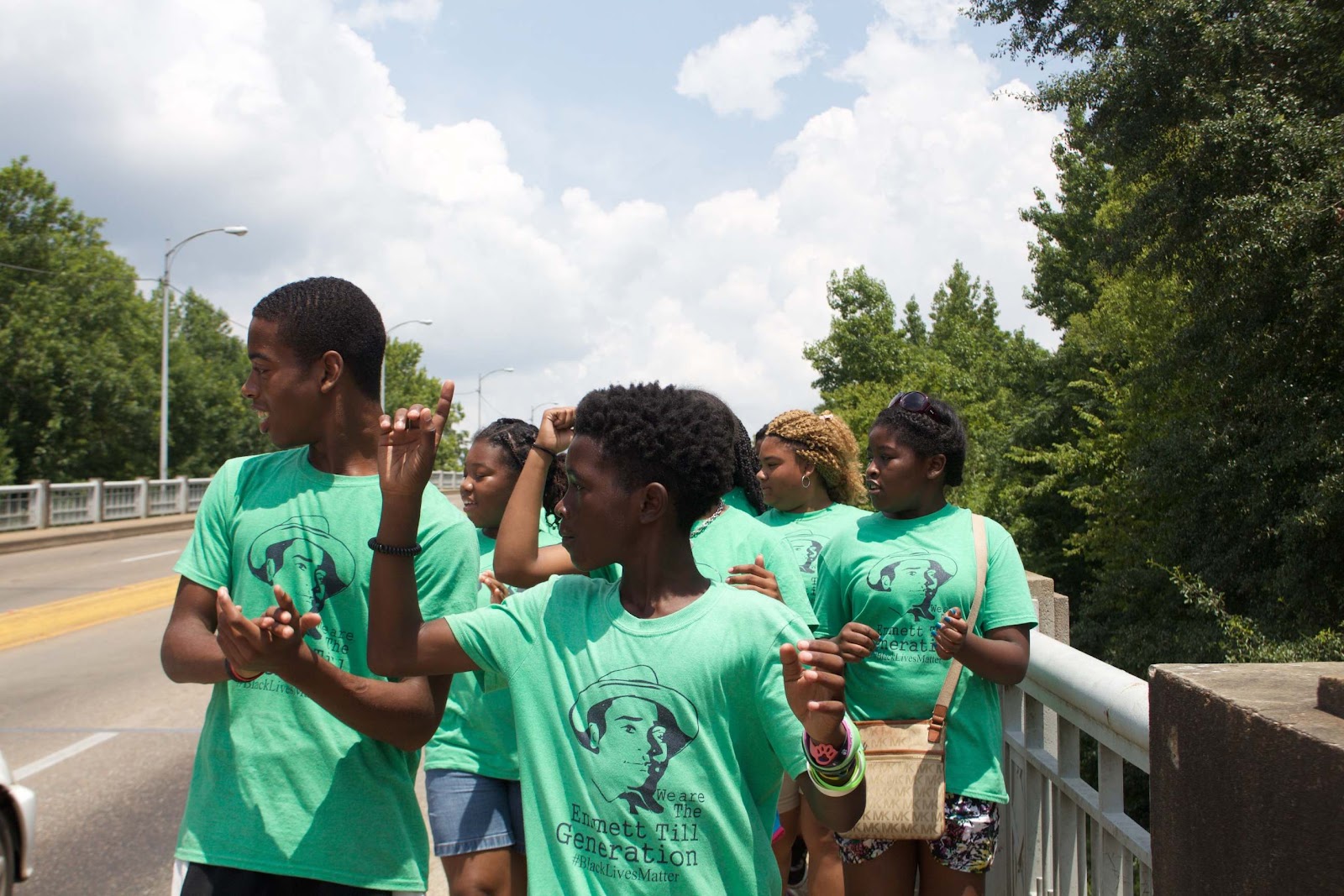 SCFP students, interns and staff spend the last three weeks of the summer on life-changing trips, here are students crossing the Edmund Pettus Bridge in Selma, Alabama