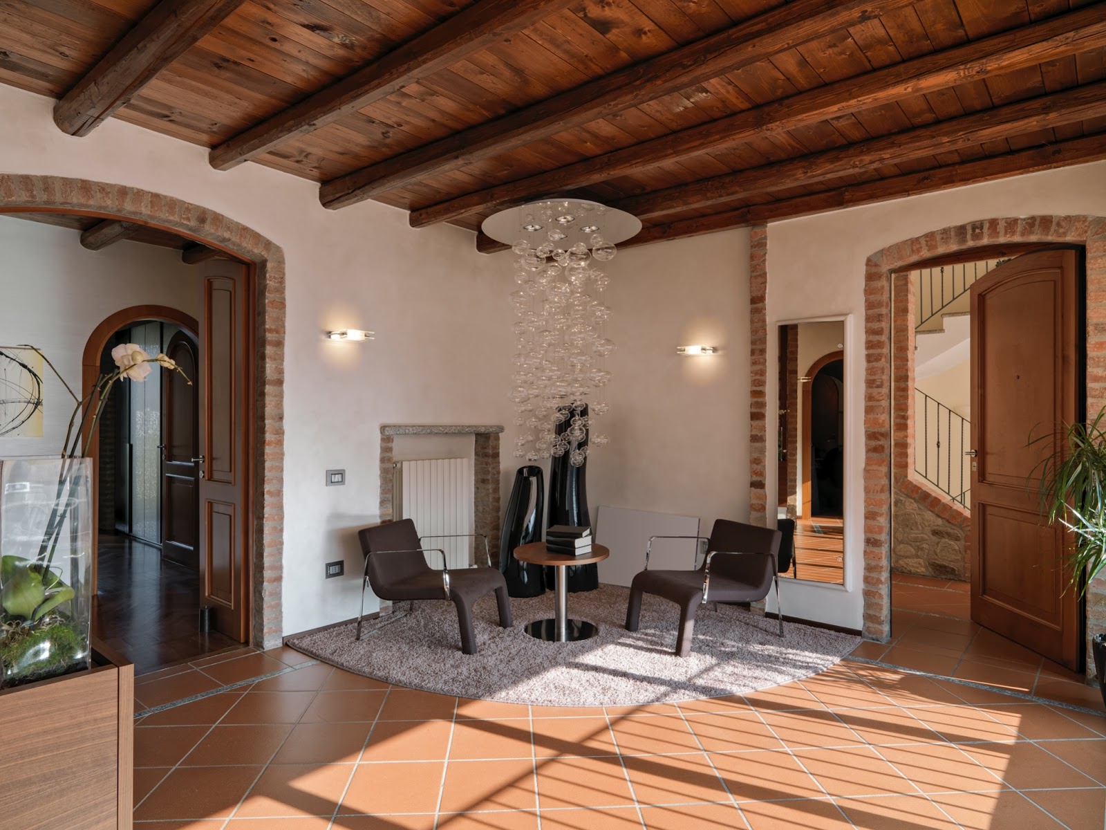 Light  filled terracotta living room