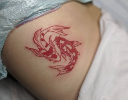 Koi Fish Side Tattoo