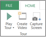 To Play, Select Play Tour; To share select Create Video