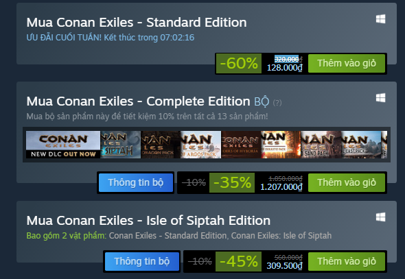 Game hành động nhập vai hấp dẫn Conan Exiles đang giảm giá 60%  3456