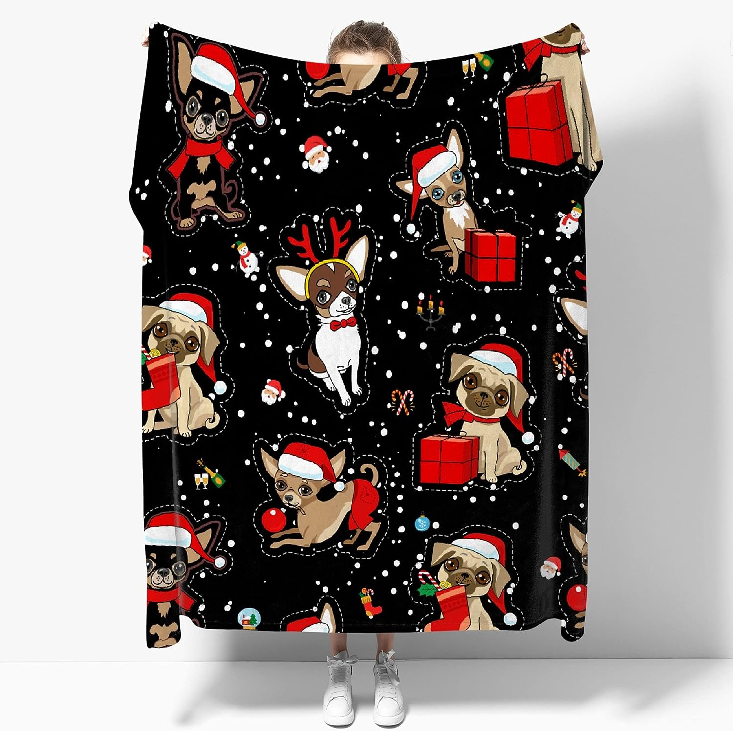 cute holiday dog blanket