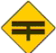 Warning sign - Traffic warning T-junction with
dual carriageway sign